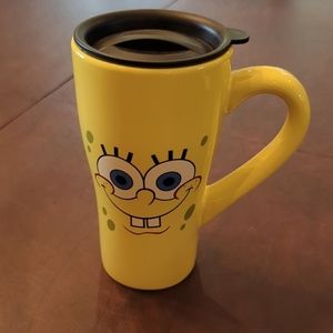 Nickelodeon SpongeBob tall coffee mug with lid